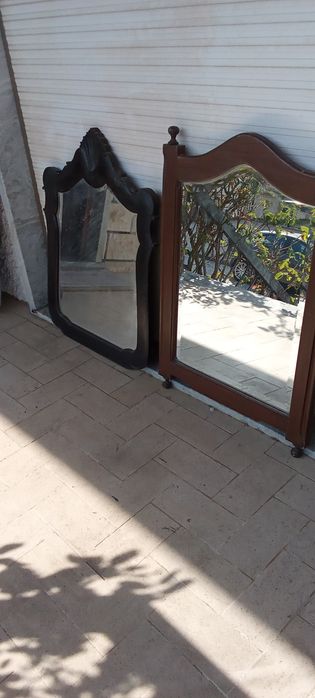 3 ESPELHOS Quarto Em Madeira 3 Fotos