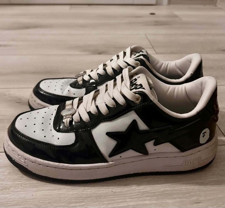 Buty Bape czarno białe