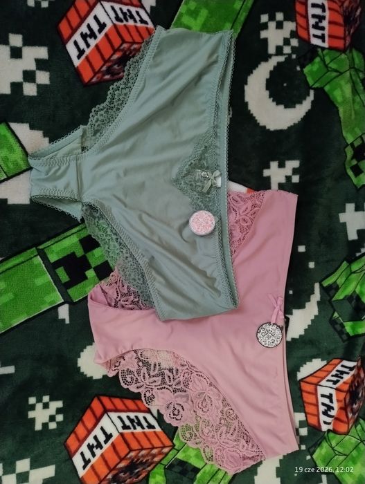 2 pary majtek z koronką Janina curved 46