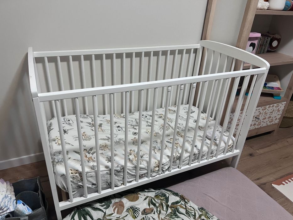 Łóżeczko dostawka 2w1 + barierka