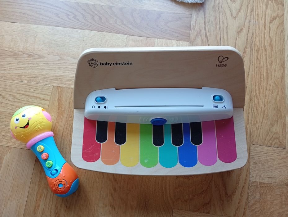 Pianinko Baby Einstein Hape i mikrofon z melodiami i światłem dzieci