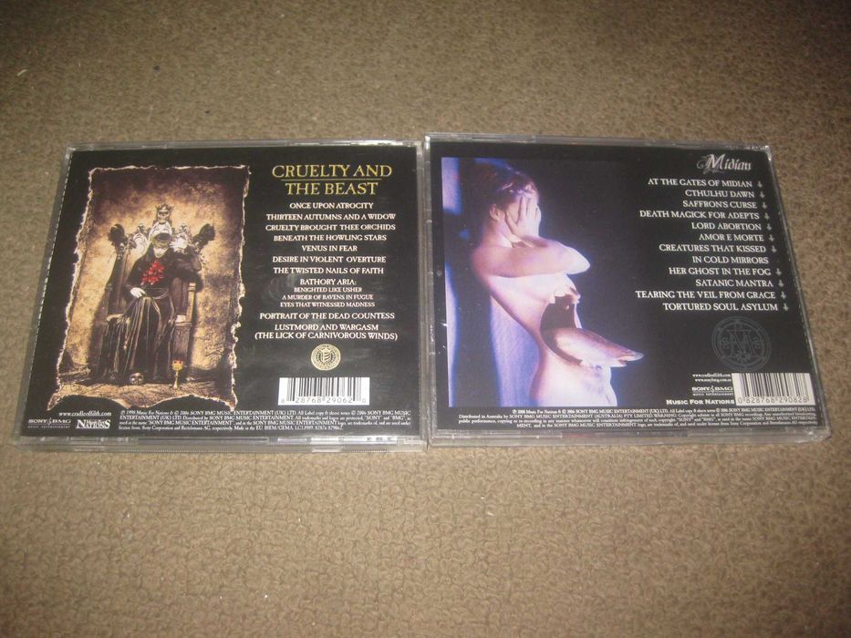 2 CDs dos "Cradle Of Filth"