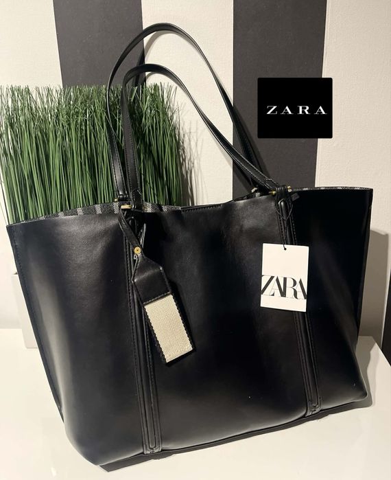Torebka shopper Zara viral NOWA czarna