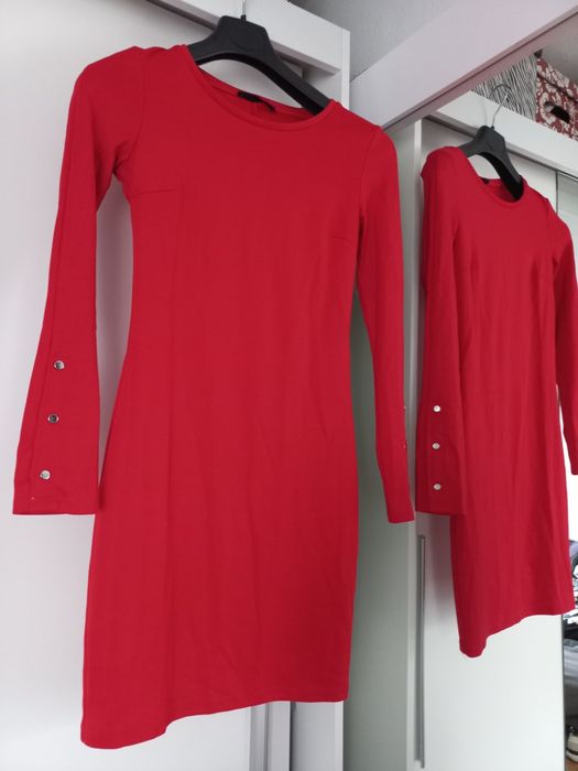 Sinsay czerwona sukienka xs/34