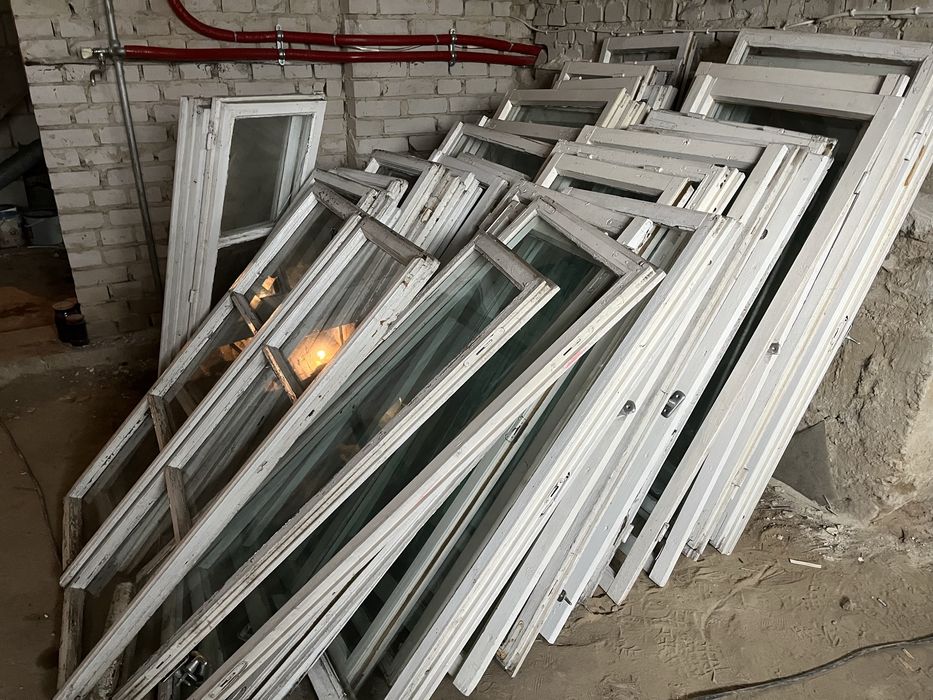 Okna drewniane z demontażu