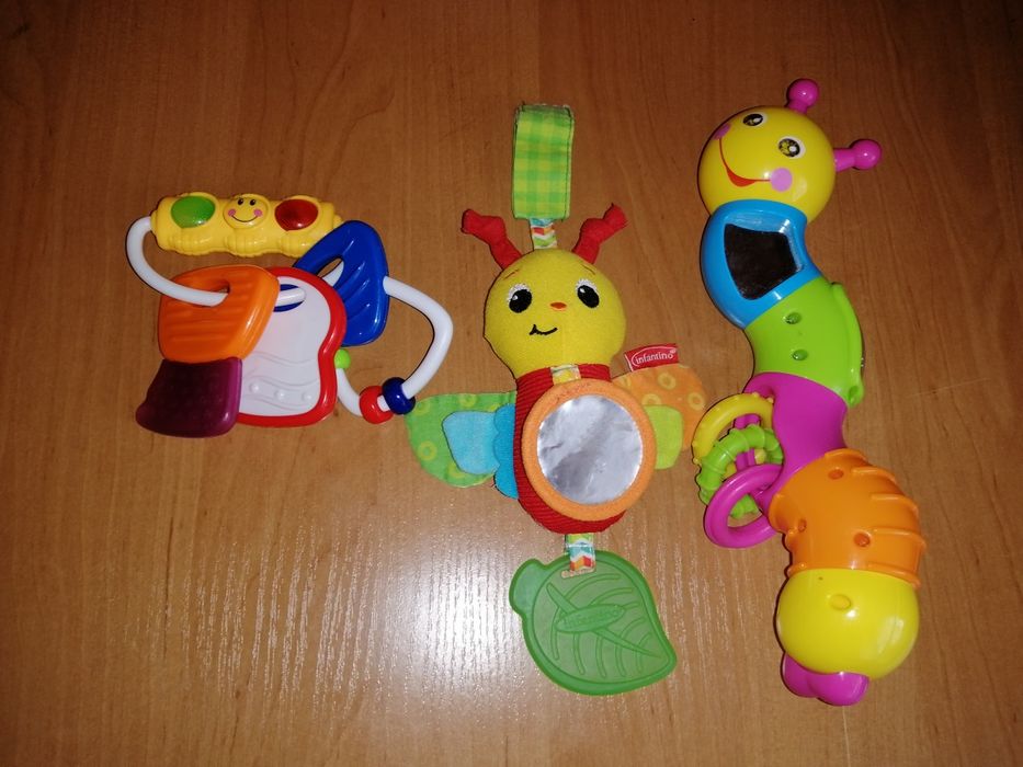 Набор 3в1: развивающая игрушка iграшка погремушка брязкальце подвеска