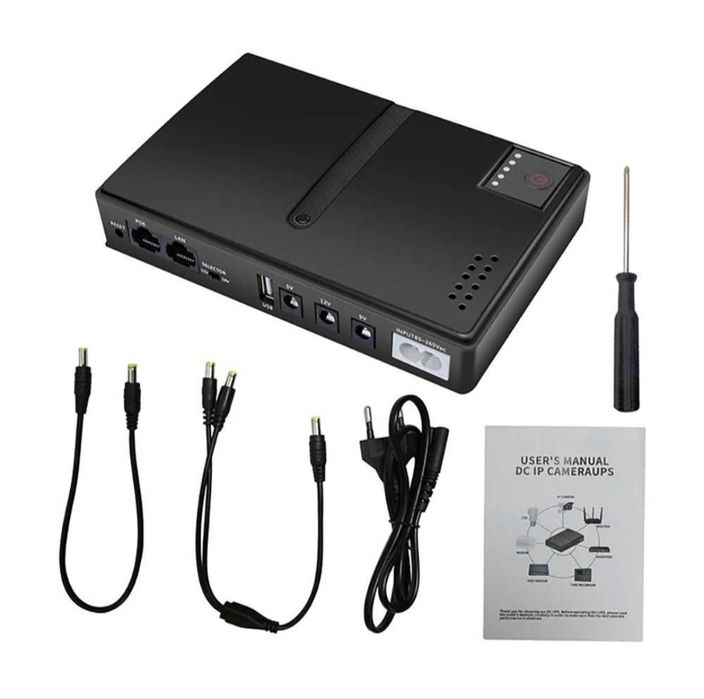 ДБЖ для роутера 14000mAh (UPS/ИБП) 5V/9V/12V + POE. На оригінальних Samsung!