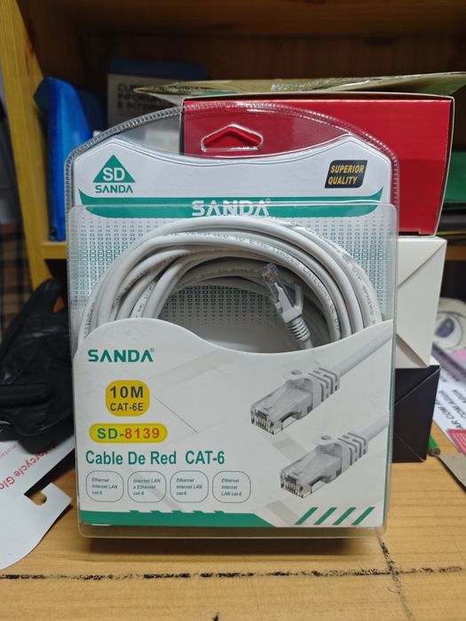 Cabo de rede RJ45 - 10metros - novo selado
