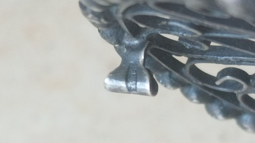 серебрянная брошь СССР.875.