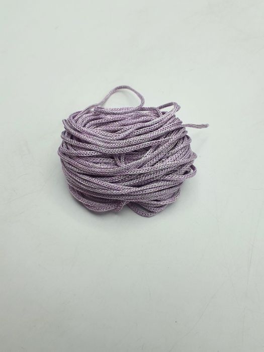 Sznurek ozdobny kupon 12,70 m.wrzos z błyszczącą nitką