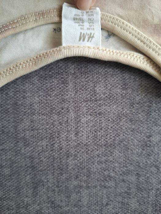 Bluzka długi rękaw 74 H&M beż