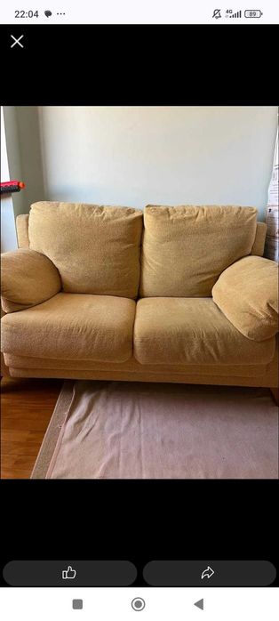 Sofá Amarelo Torrado