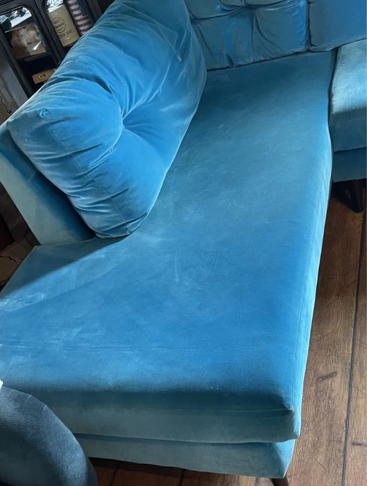 Sofa narożnik  niebieski