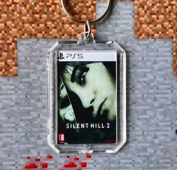 Komplet 2 breloków Silent Hill 2 - mini okładki gier (dwustronne)