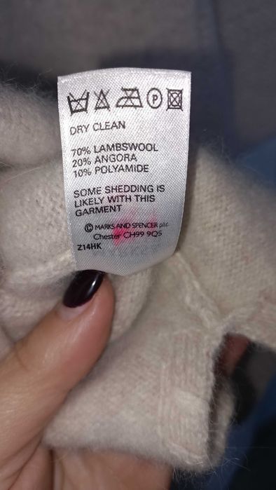 Sweter Modny Naturalny lambwool rozm.36