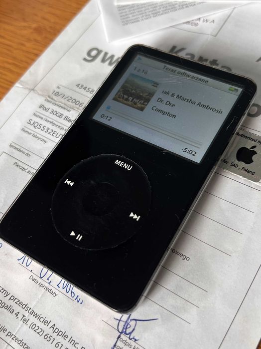 Apple iPod 5 Gen 30GB – 2006 – KOMPLET – pudełko + akcesoria