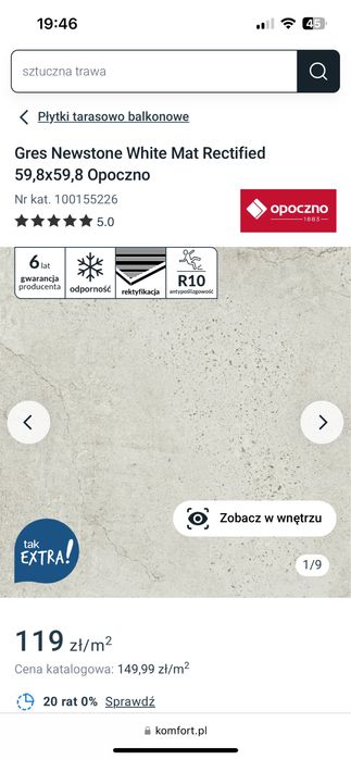 Gres Newstone white płytki