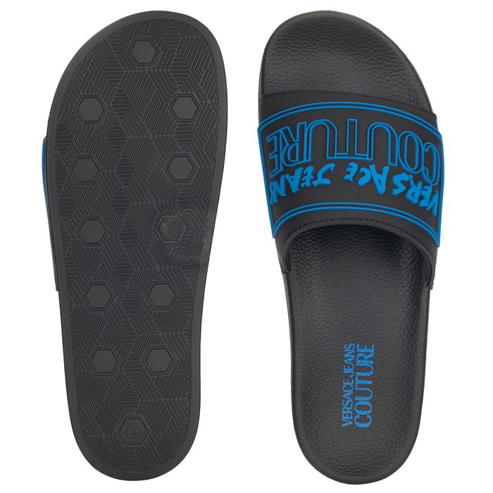 Versace Jeans Couture markowe włoskie klapki BLACK /BLU