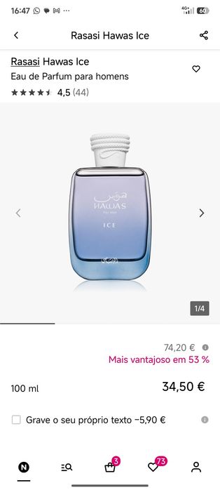Perfume Rasasi Hawas Ice