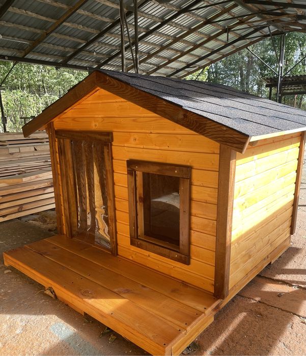 Будка собача деревяна буда собакам котам
