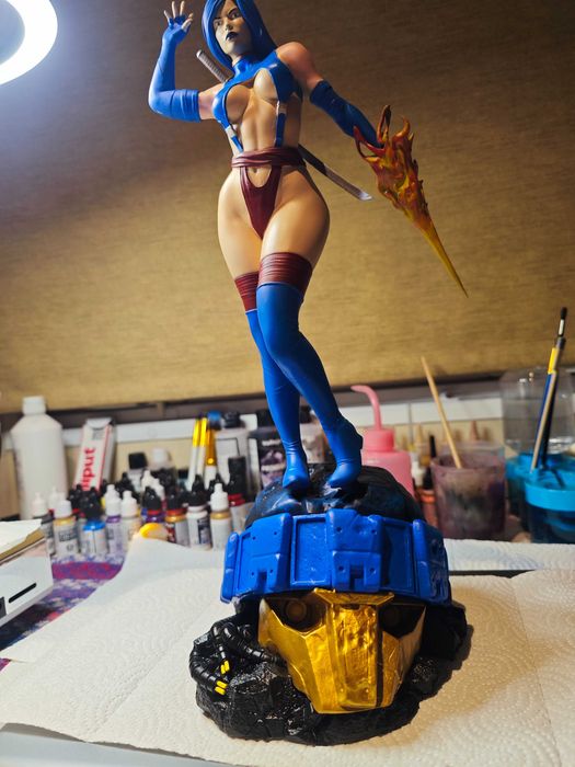 Psylocke figurinha 3D resina