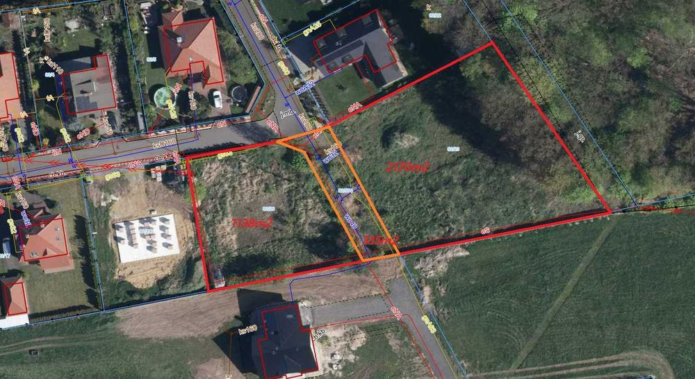 Działka Łagów (Zgorzelec) ul. Stawowa Gaz Prąd Woda Kanalizacja Droga