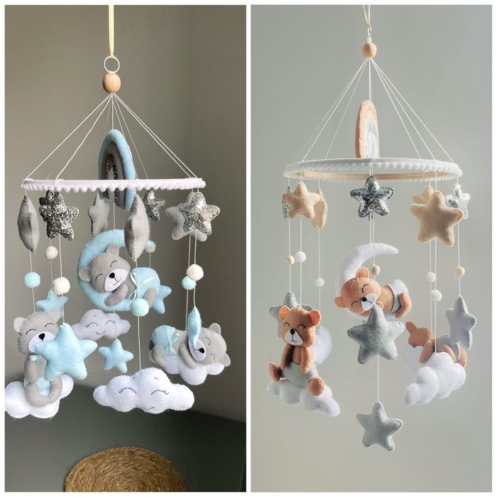 Мобілі ручної роботи, мобиль на ліжечко, подарунок для малюка