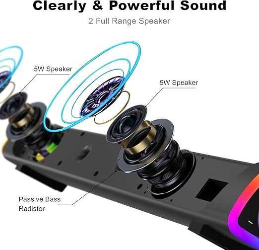 Głośnik Komputerowy Soundbar Soulion R30 Usb Rgb Led 10W