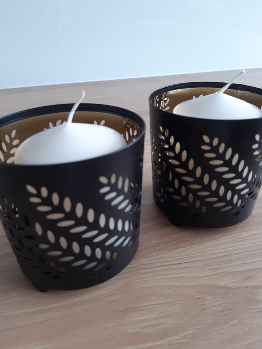 Świeczniki że świecami  Ikea
