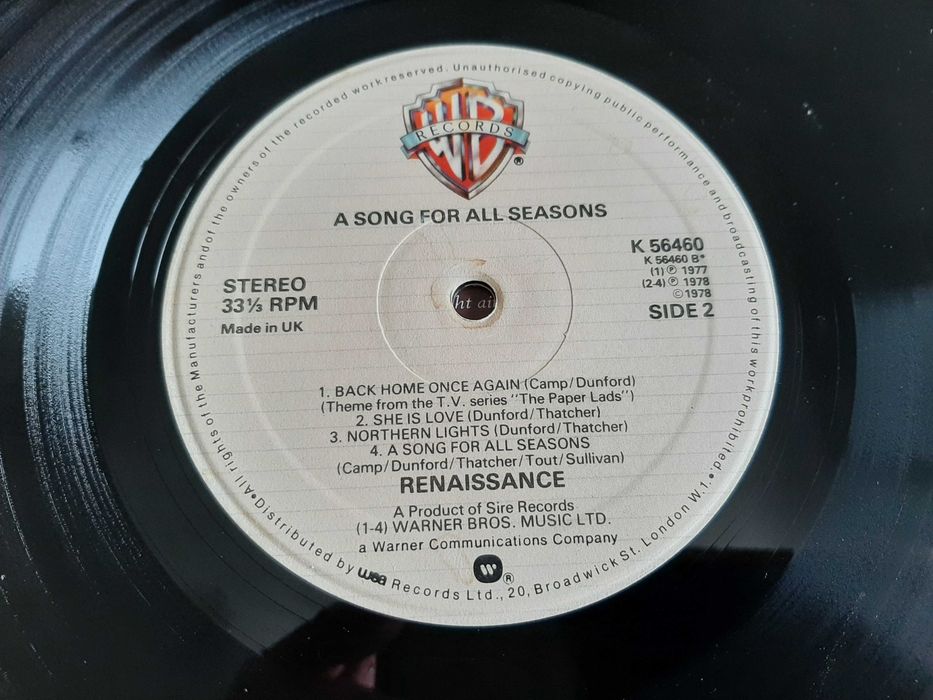 Renaissance - A Song For All Seasons - UK - Vinil LP (Com Poster)
