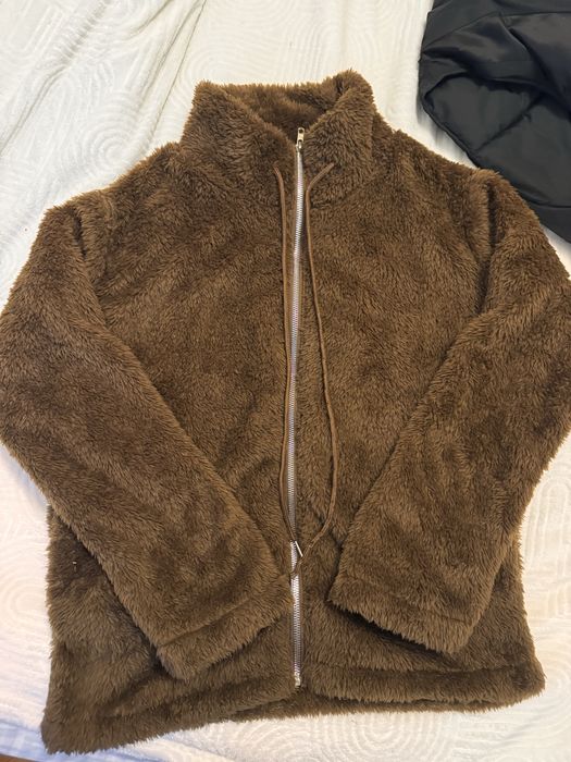 Знижка!Кофта жіноча фліска коричнева тепла на замку