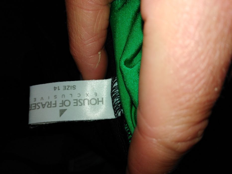 Kostium zielono czarny wiazany piekny 40/42
