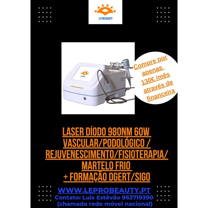 Laser Diodo 980nm 60W podológico e Vascular