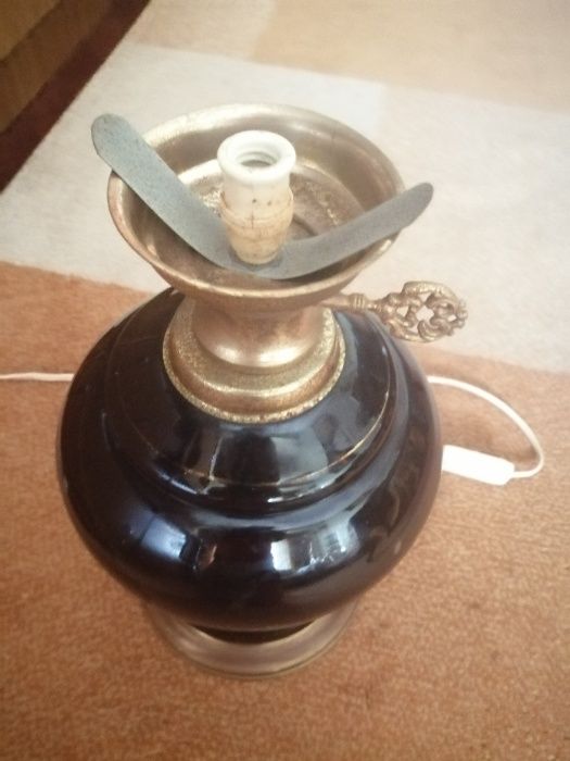 Candeeiro mesa em cerâmica pintada