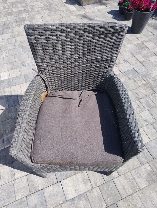 Nowe krzesla szare technoratan 2szt