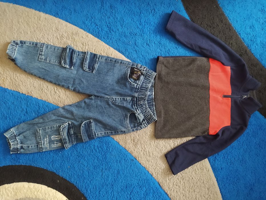 Джинси джогери демі на хлопчика і флісова кофта