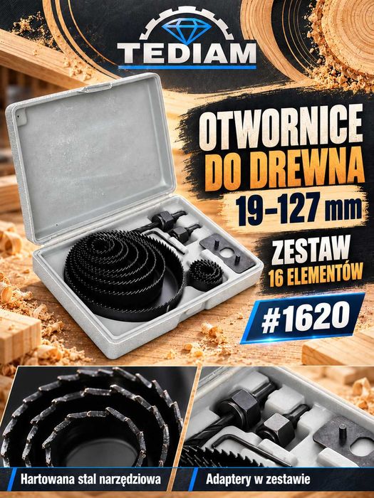 19-127mm Otwornice do drewna 16 otwornic 19-127mm  otwornice  zestaw otwornic do drewna otwornica do drewna zestaw