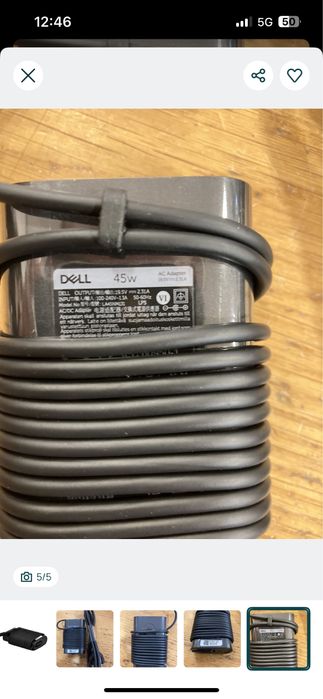 Carregador Original Dell 45W para Computador Portátil Dell Inspiron