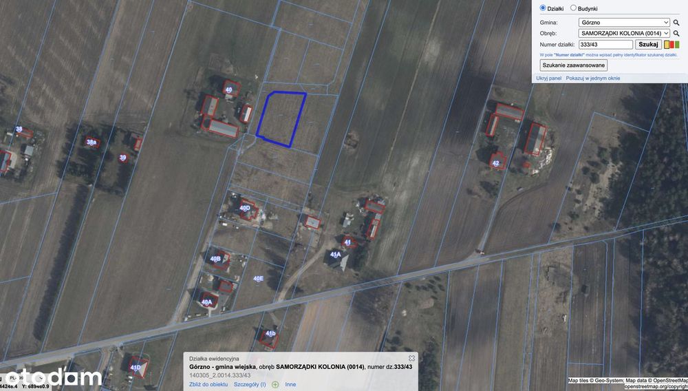 Budowlane-MPZP Na nowo powstającym osiedlu. 6,6 km do węzła S17 Górzno