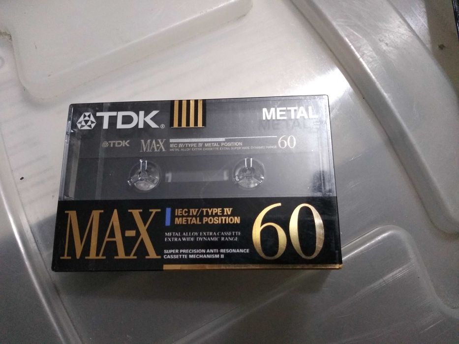 Cassetes de áudio VINTAGE, TDK MA-X 60, NOVAS!