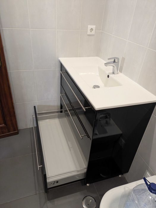 Móvel de WC com Lavatório, s/Torneira