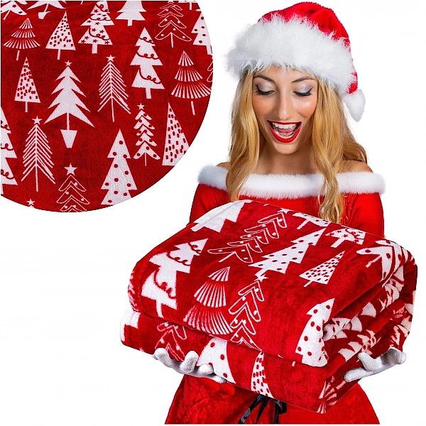 Koc ŚWIĄTECZNY 200x220 narzuta na łóżko kanapę sofę MIKROFIBRA Donato