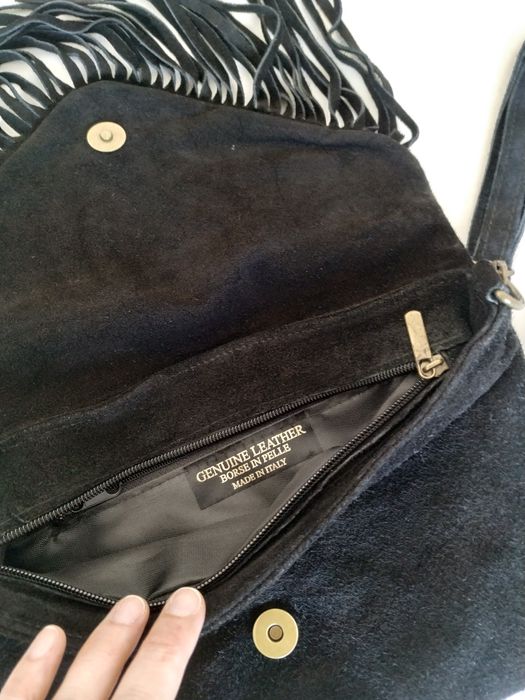 Mala/pochete nobuck preta