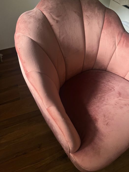 Cadeirão/poltrona rosa