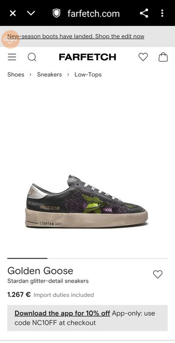 Golden Goose Stardan LTD Edition
Stardan glitter-detail sneakers 
Stardan glitter-detail sneakers