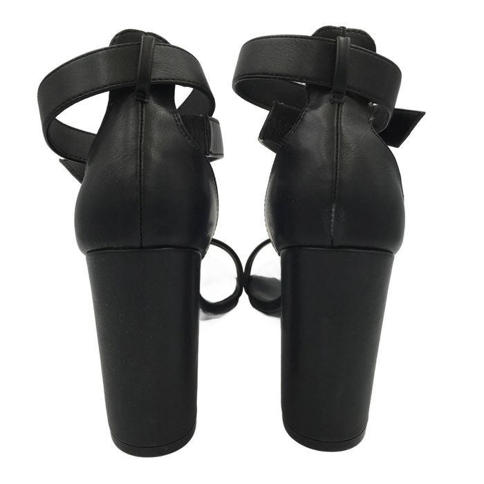 Buty damskie czarne sandały na słupku Even&Odd rozmiar 41