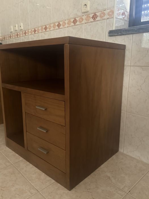 Secretária madeira de pinho mel maciço