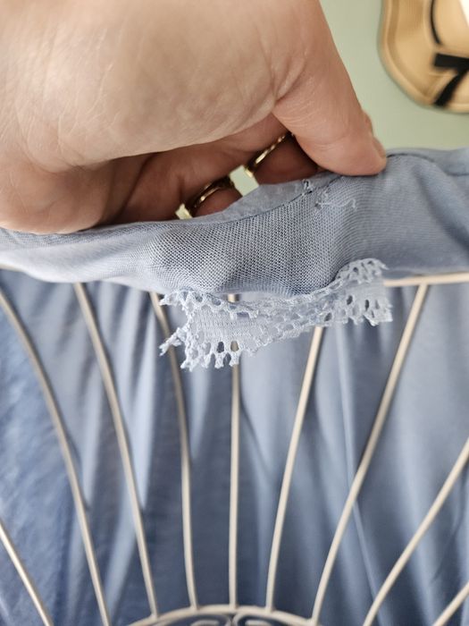 Letnia Sukienka jedwabna damska w pięknym odcieniu błękitu 50% Jedwab