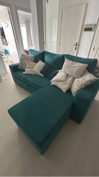 Sofa chaise-long cama com arrumacao
