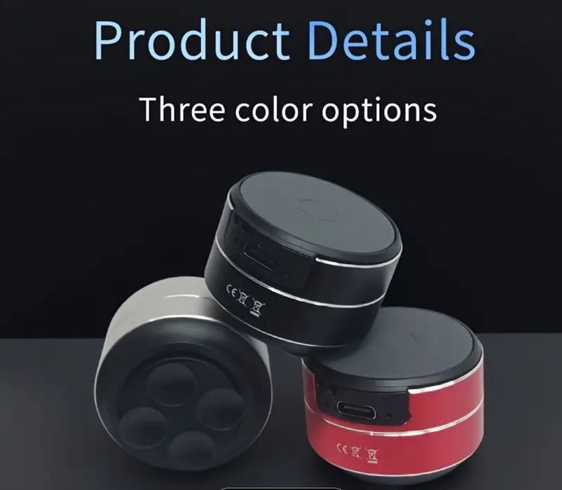 Бездротова Bluetooth Mini колонка присоска вібро динамік.